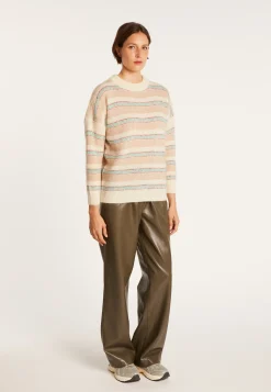 Montagut Round-neck striped mohair sweater - Charly