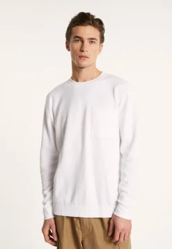 Montagut Round-neck sweater in slub cotton and linen - Isaia