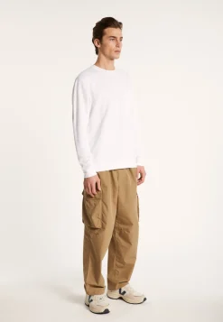 Montagut Round-neck sweater in slub cotton and linen - Isaia