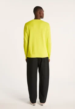 Montagut Round-neck sweater in slub cotton and linen - Isaia