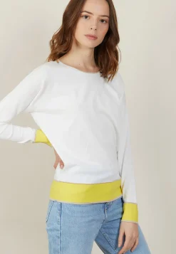 Montagut Round-neck tricolor cotton sweater - Nelda