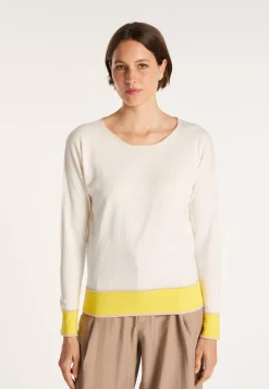 Montagut Round-neck tricolor cotton sweater - Nelda