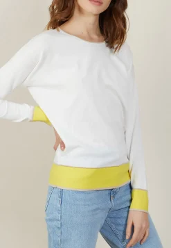 Montagut Round-neck tricolor cotton sweater - Nelda