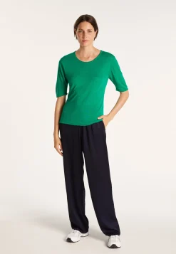Montagut Round-neck T-shirt with elbow-length sleeves - MADY