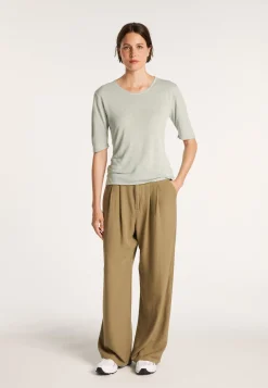 Montagut Round-neck T-shirt with elbow-length sleeves - MADY