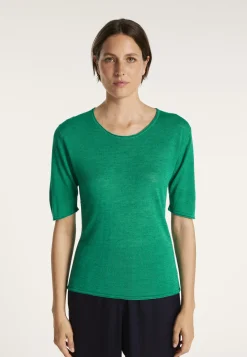 Montagut Round-neck T-shirt with elbow-length sleeves - MADY