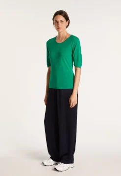 Montagut Round-neck T-shirt with elbow-length sleeves - MADY