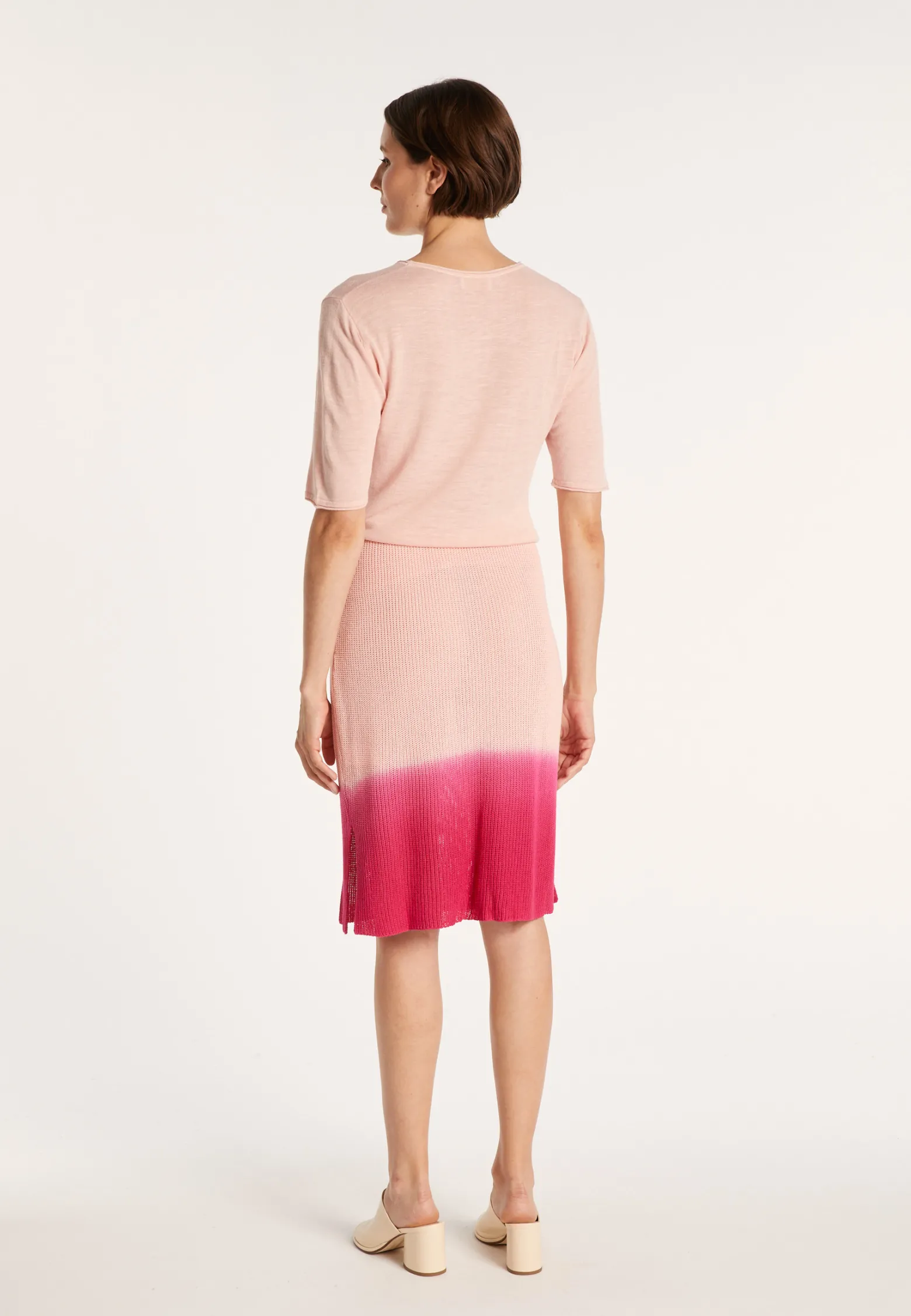 Montagut Round-neck T-shirt with elbow-length sleeves - MADY
