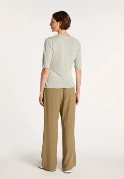 Montagut Round-neck T-shirt with elbow-length sleeves - MADY