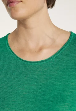 Montagut Round-neck T-shirt with elbow-length sleeves - MADY