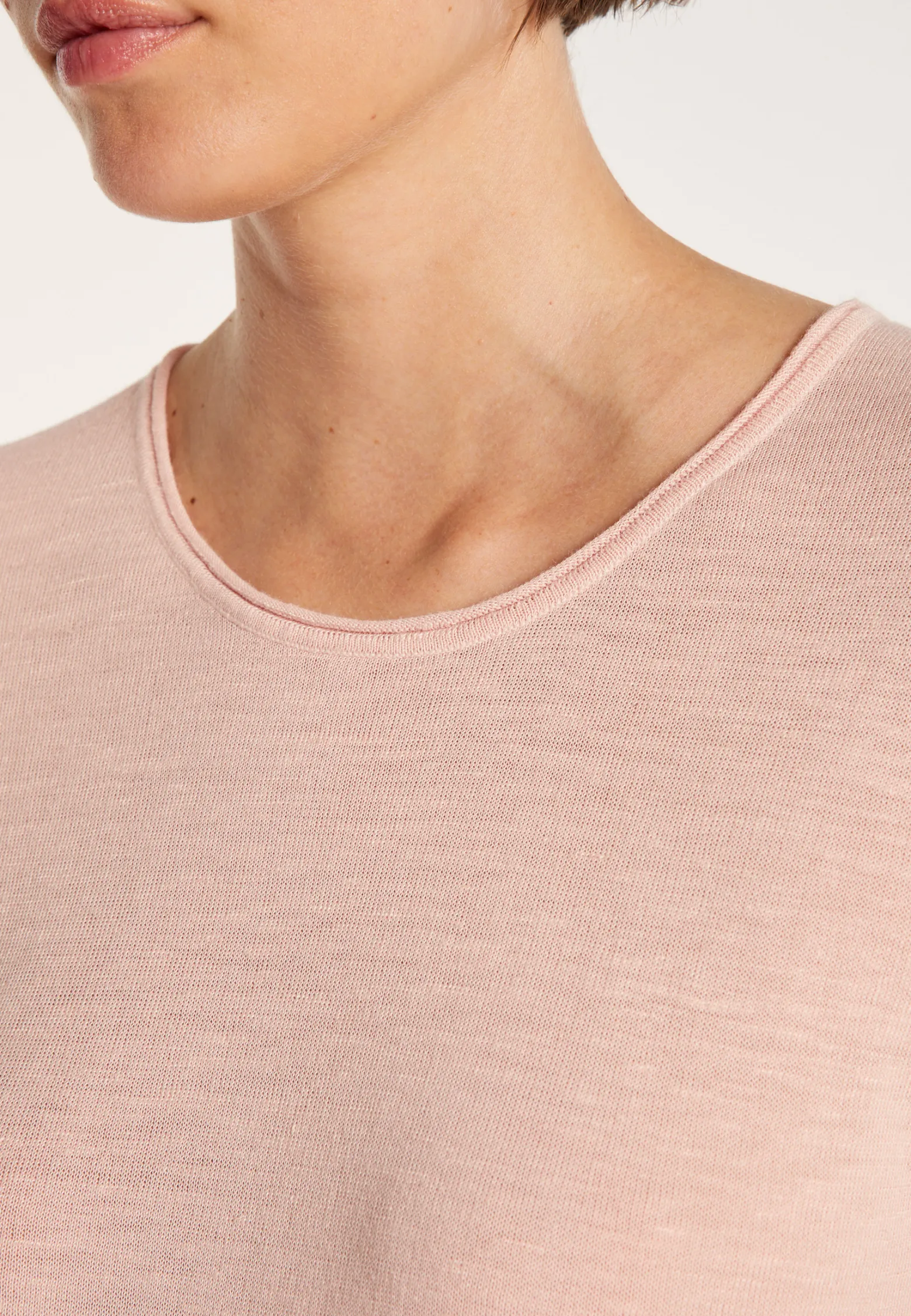 Montagut Round-neck T-shirt with elbow-length sleeves - MADY