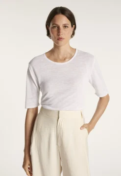 Montagut Round-neck T-shirt with elbow-length sleeves - MADY