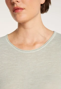 Montagut Round-neck T-shirt with elbow-length sleeves - MADY