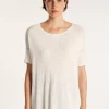 Montagut Round-neck viscose crepe T-shirt - Bibiche
