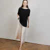 Montagut Round-neck viscose crepe T-shirt - Bibiche