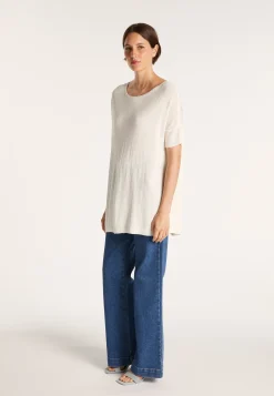Montagut Round-neck viscose crepe T-shirt - Bibiche
