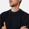Montagut Round-neck waffle-knit sweater in wool and cashmere - Fall