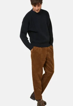 Montagut Round-neck waffle-knit sweater in wool and cashmere - Fall