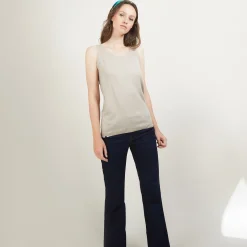 Montagut Round-neck wool tank top - Biella