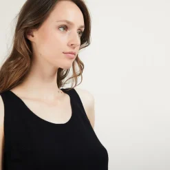 Montagut Round-neck wool tank top - Biella