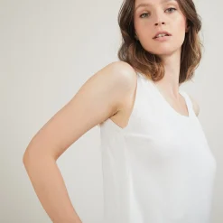 Montagut Round-neck wool tank top - Biella
