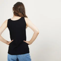 Montagut Round-neck wool tank top - Biella