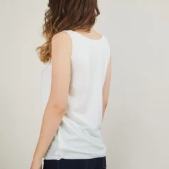 Montagut Round-neck wool tank top - Biella