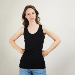 Montagut Round-neck wool tank top - Biella