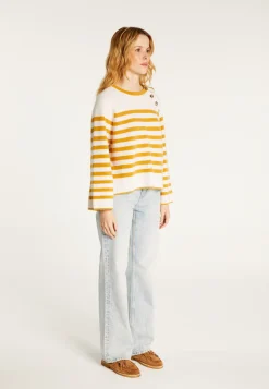 Montagut Sailor sweater in cashmere with loose sleeves - Gaelle