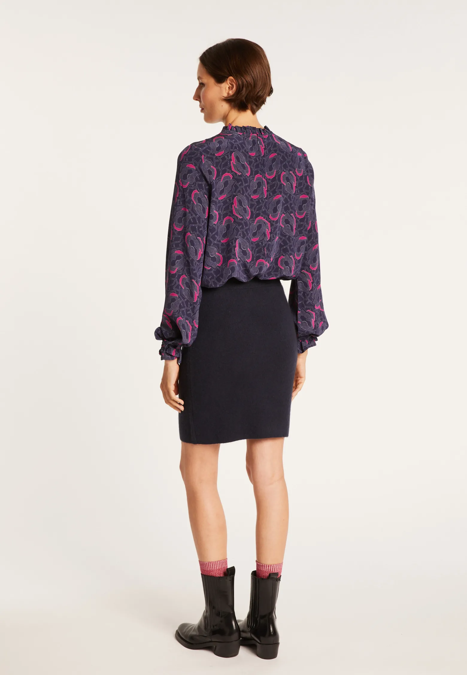 Montagut Short cashmere skirt - France