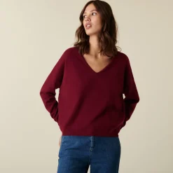 Montagut Short cashmere V-neck sweater with pockets - Balba