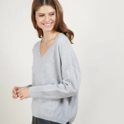Montagut Short cashmere V-neck sweater - Balba
