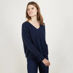 Montagut Short cashmere V-neck sweater - Balba