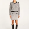 Montagut Short skirt in wool and velvet - Regina
