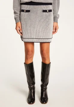 Montagut Short skirt in wool and velvet - Regina