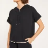 Montagut Short sleeve brushed cotton zip-up sweatshirt - Mackenzie