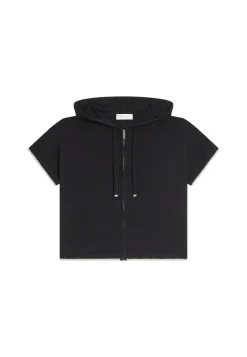 Montagut Short sleeve brushed cotton zip-up sweatshirt - Mackenzie