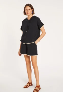 Montagut Short sleeve brushed cotton zip-up sweatshirt - Mackenzie