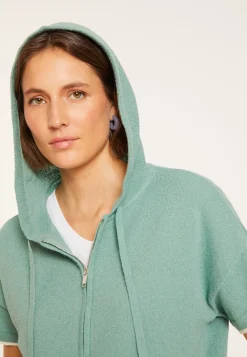 Montagut Short sleeve brushed cotton zip-up sweatshirt - Mackenzie