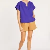 Montagut Short sleeve linen blouse - Virginie