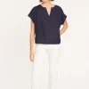 Montagut Short sleeve linen blouse - Virginie