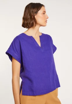 Montagut Short sleeve linen blouse - Virginie