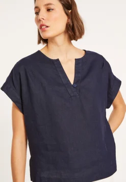 Montagut Short sleeve linen blouse - Virginie
