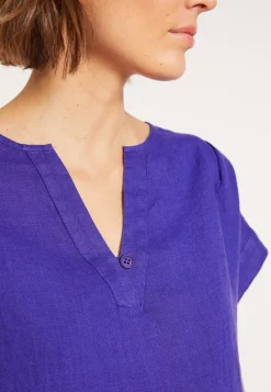 Montagut Short sleeve linen blouse - Virginie