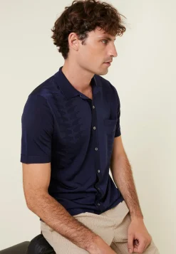 Montagut Short Sleeve Patterned Shirt in Fil Lumiere - Gustav