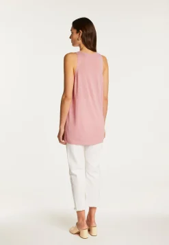 Montagut Short sleeved slub linen vest - Dara