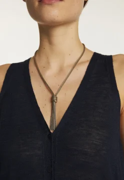 Montagut Short sleeved slub linen vest - Dara