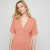 Montagut Short sleeves flamed linen cardigan - Tanya