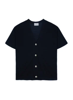 Montagut Short sleeves flamed linen cardigan - Tanya