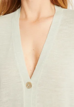 Montagut Short sleeves flamed linen cardigan - Tanya